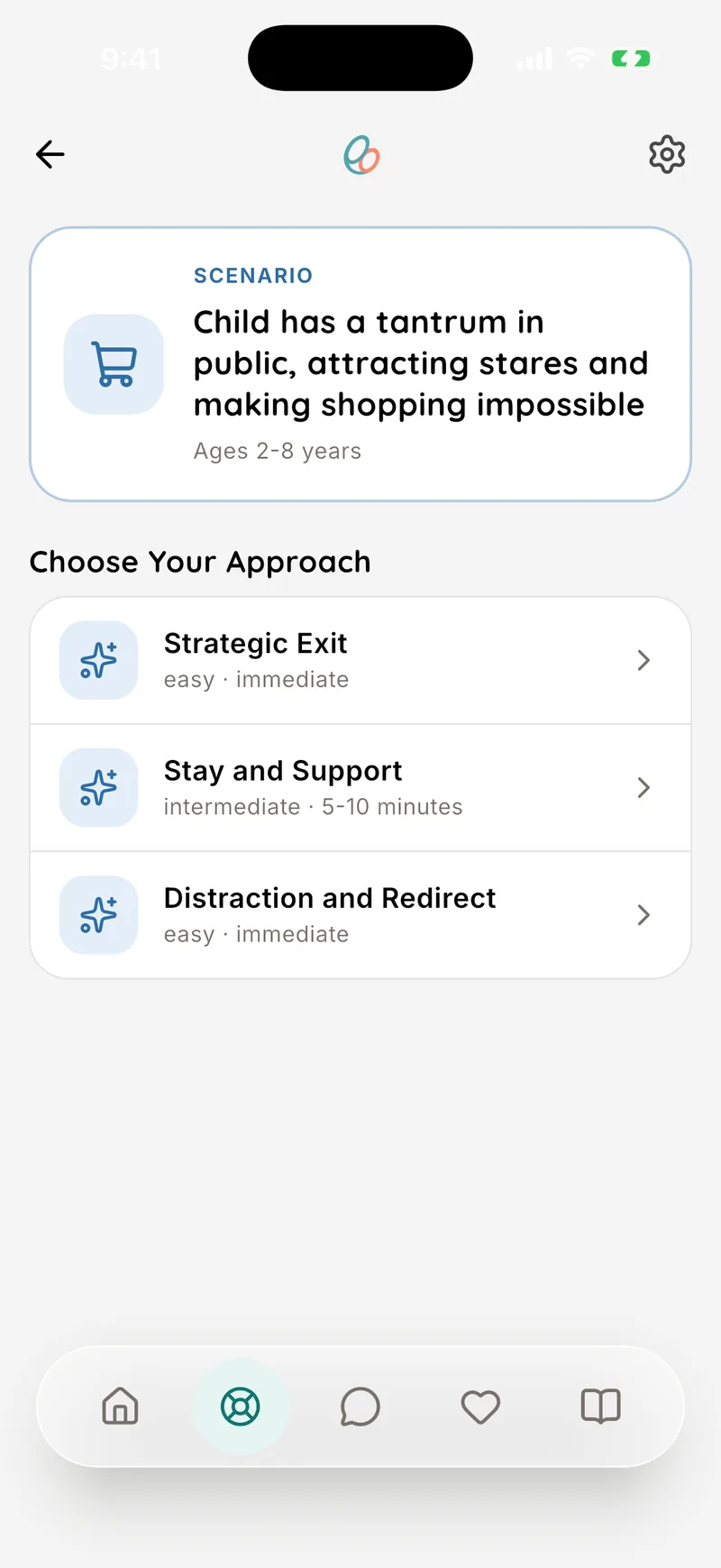 Every scenario with three approaches. You pick what fits your family.